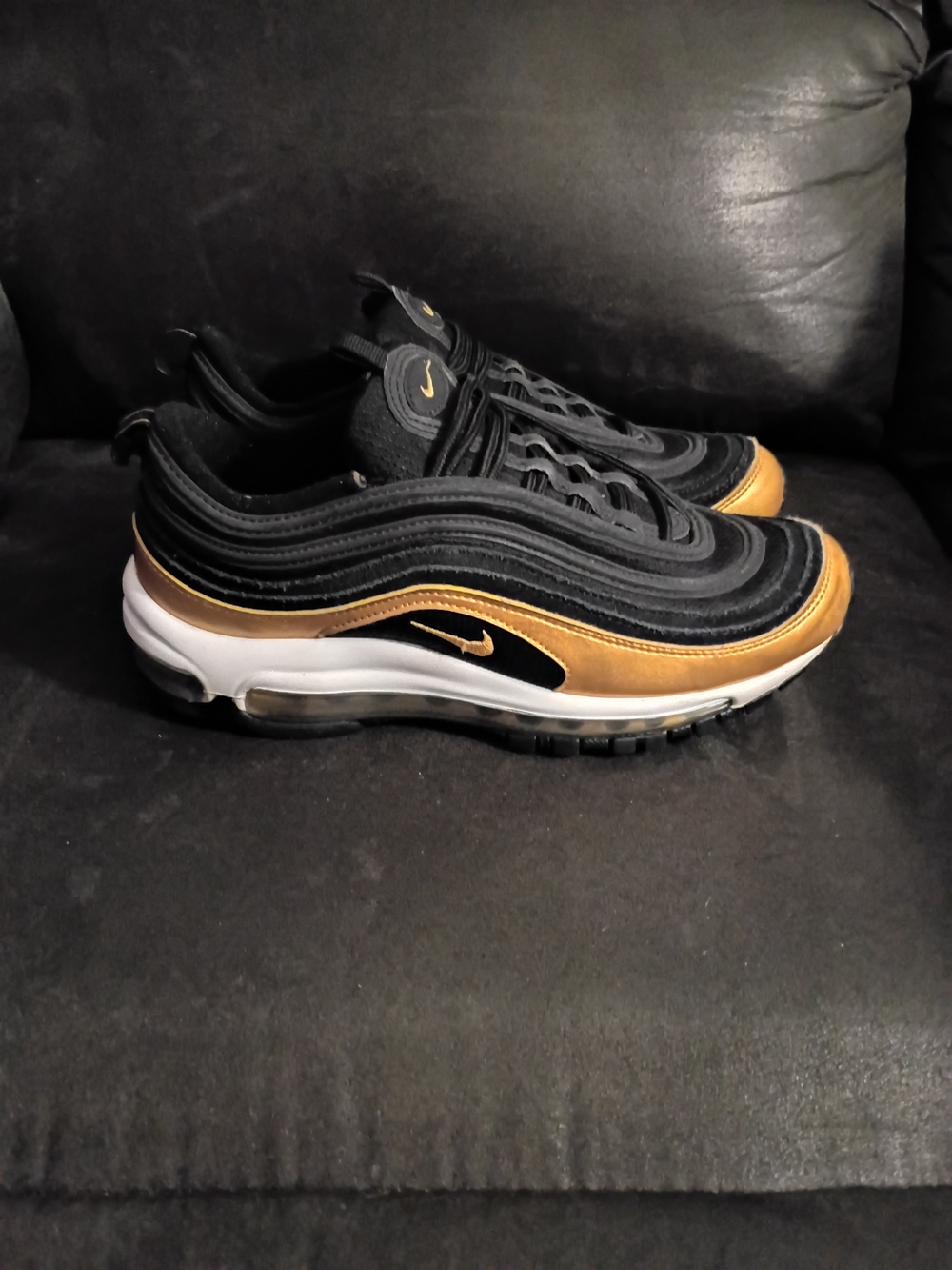 Nike Men’s Air Max 97 – Black and Gold Accent
